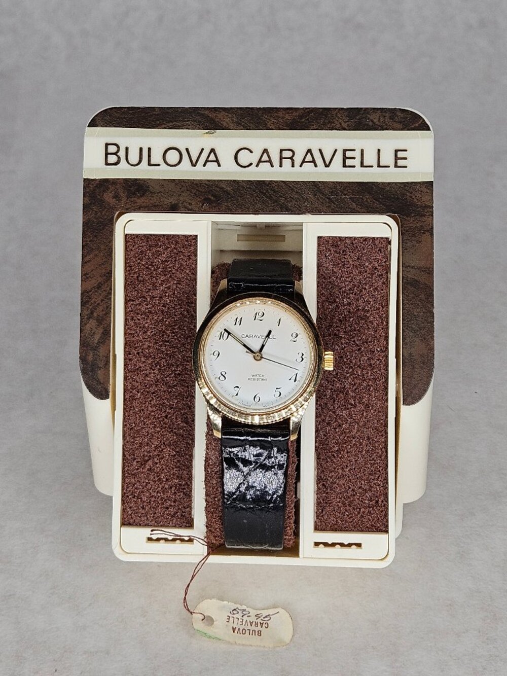 Vintage Bulova Caravelle Men's Watch Wristwatch Leather Band with Box